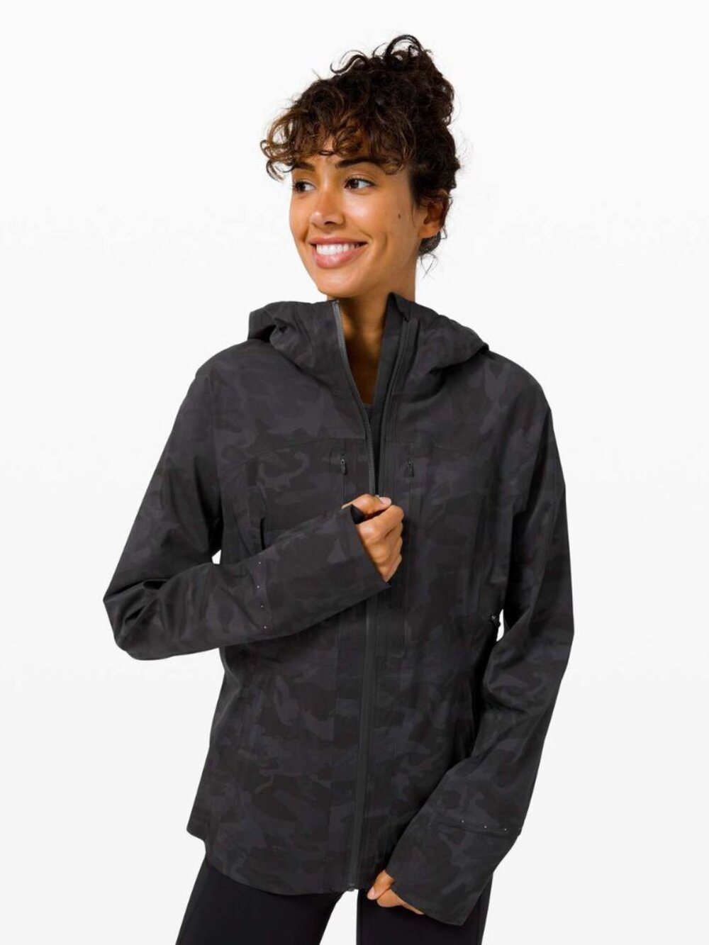 Lululemon Like New Break a Trail Jacket (8, Heritage 365 Camo Deep Coal Multi)
